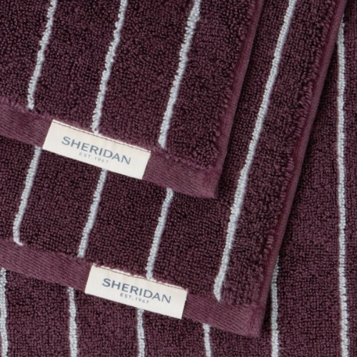 1x Sheridan Aven Stripe Bath Towel- Clove