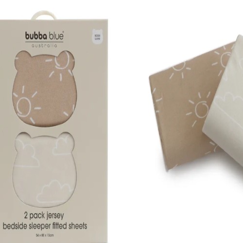 Bassinet fitted sheet - 2 pack
