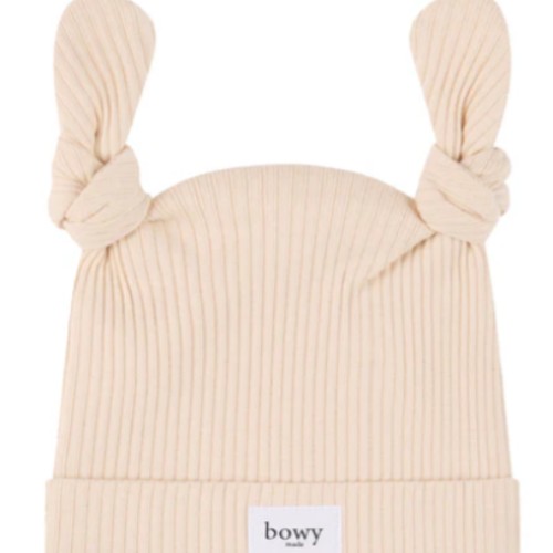 Bowy Double Knot Beanie - Cream