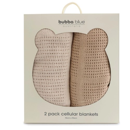 Bubba Blue Nordic Blanket 2 Pack Sand/Nutmeg