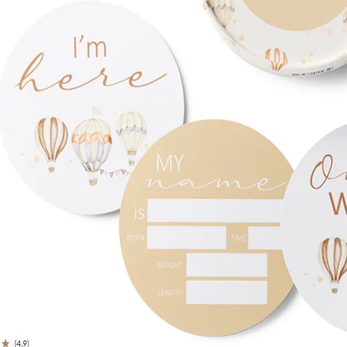 Up & Away & Pebble Reversible Milestone Cards