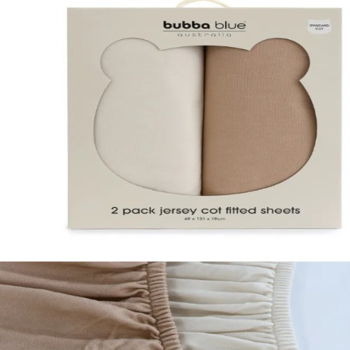 Fitted cot sheet - 2 pack