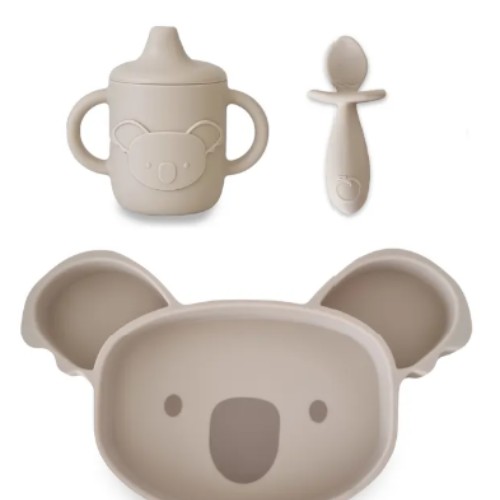 Plum Feeding Set 3 Pieces Sand
