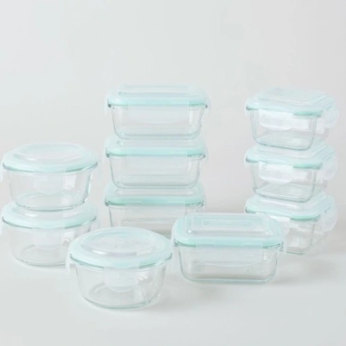 Glass Tupperware set