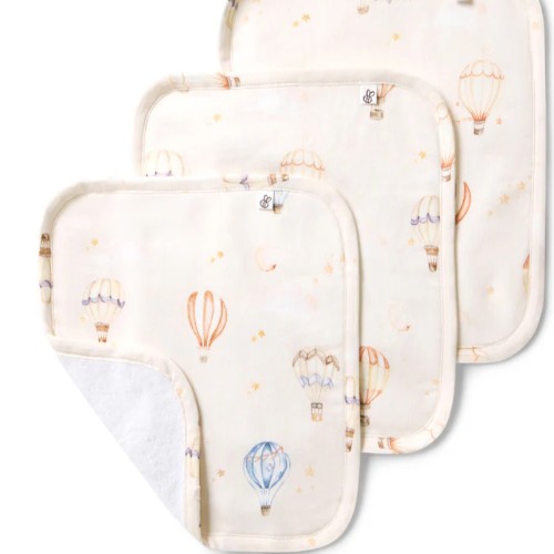 Up & Away Organic Wash Cloths - 3 Pack