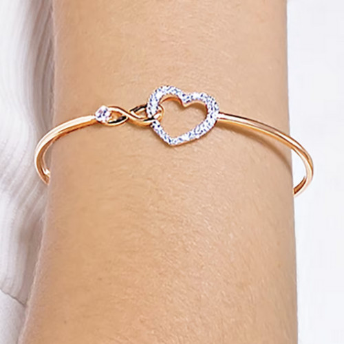 Swarovski Hyperbola Bangle | Infinity and Heart