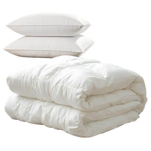Duck Feather Quilt and Pillow Set