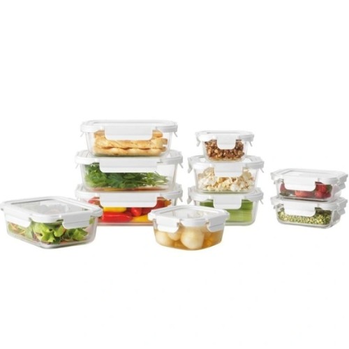 Glass Tupperware set