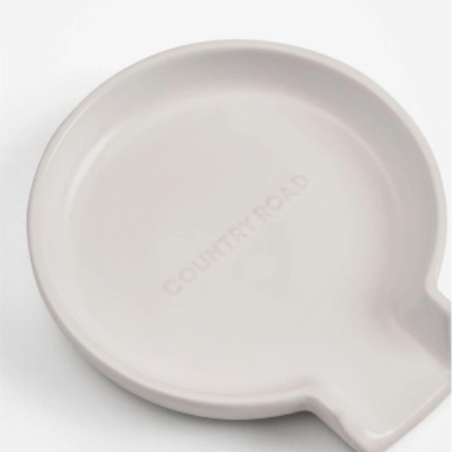 Country Road  Demm Stoneware Spoon Rest in Snow