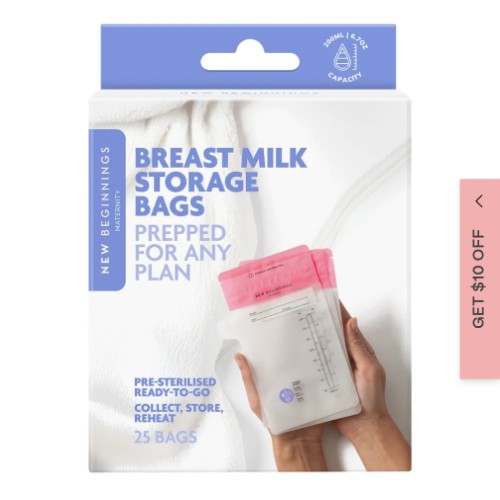Milk storage bags