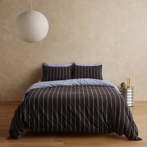 Quilt Cover - Chocolate/Mist