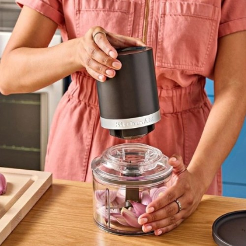 KitchenAid GO Cordless Top Down Chopper in Matte Black
