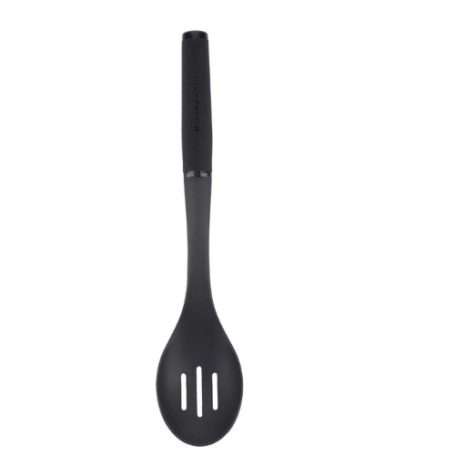 KitchenAid Soft Touch Nylon Slotted Spoon in Black