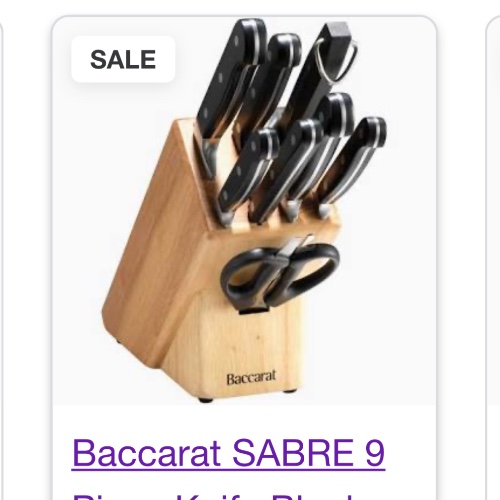 Baccarat Sabre 9 Knife Set