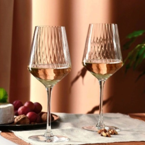 Krosno Avant Garde Lumi Wine Glass Set of 6 in Clear