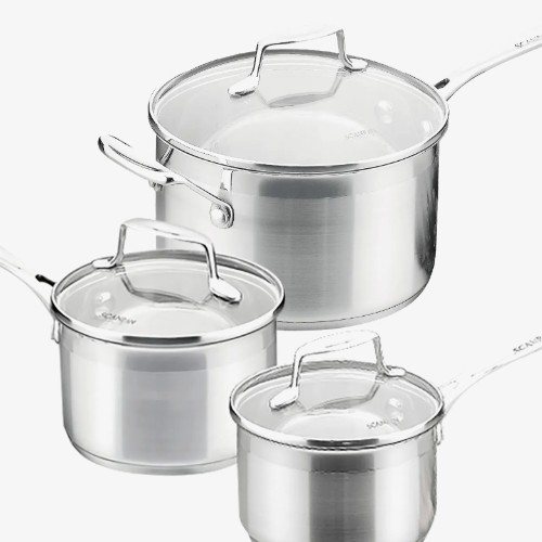 SCANPAN Impact 3pc Stainless Steel Saucepan Set