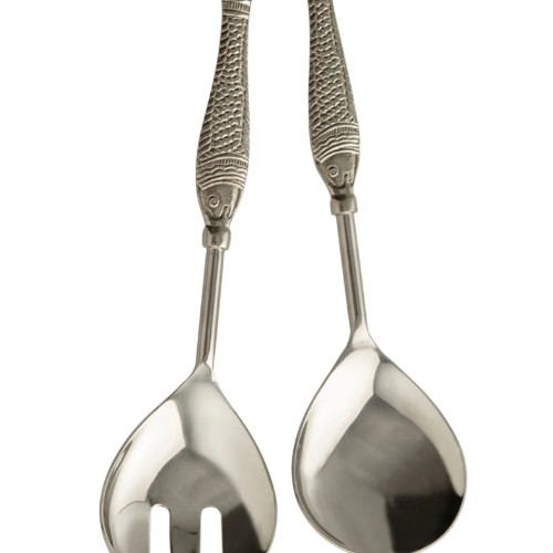Salad Server Set with Fish Handle