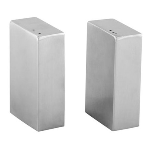 Zuhause - Blok Matt Steel Salt & Pepper Shakers