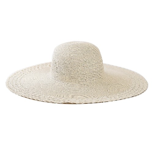 WIDE BRIM HAT WITH BRAID TRIM