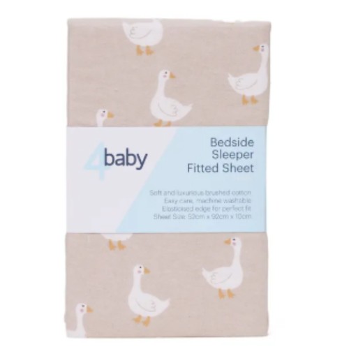 Flannel Bedside Sleeper Fitted Sheet Goosey Gander