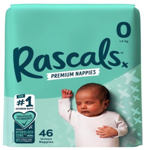 Rascals Premium Nappies Size 0