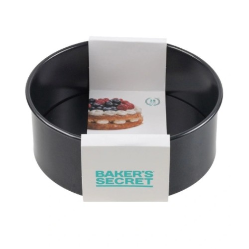 Baker's Secret  Ultimate Non-Stick Loose Base Round Cake Pan 20.5cm in Black