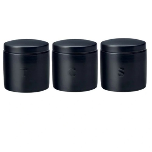 Maxwell & Williams  Epicurious Canister Set of 3 500ml Gift Boxed in Black