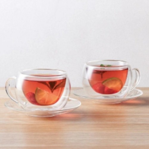 Maxwell & Williams  Blend Double Wall Cup and Saucer 270ml Set of 2