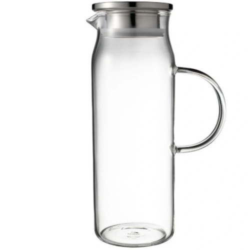 Maxwell & Williams  Blend Glass Jug 1.5L With Lid Gift Boxed in Stainless Steel