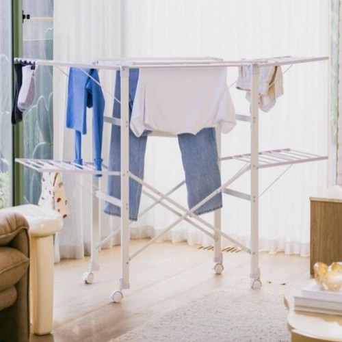Hills Ivory 2 Tier Winged Clothes Airer