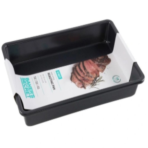 Baker's Secret  Ultimate Non-Stick Large Roasting Pan 38x25cm in Black