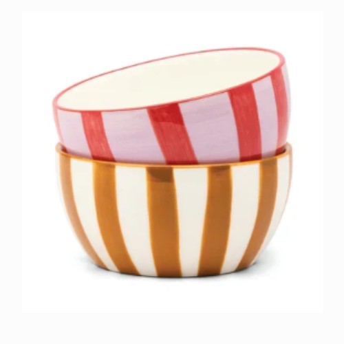 Here's How - The Bella Set of 2 Dipping Bowls | Lilac/Rust + Ochre