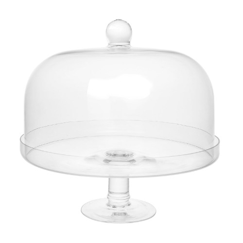 David Jones Collection - Ashby 31cm Glass Domed Cake Stand Clear