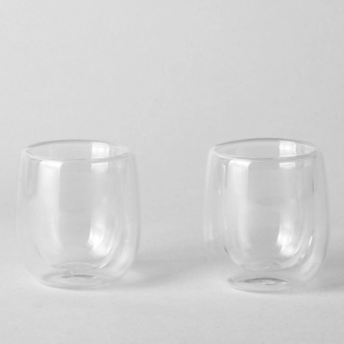 The Cooks Collective - Espresso Double Wall Glass 80ml in Clear | Set of 2