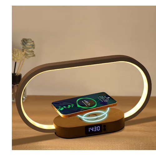 Bedside Table Lamp with Wireless Charger