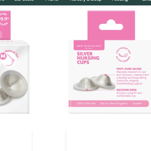 silver nursing cups- medium