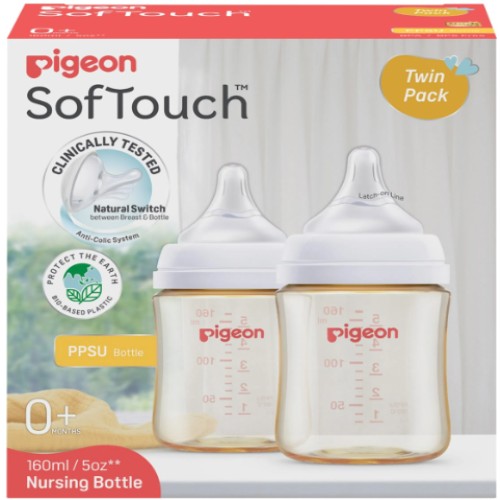 Pigeon SofTouch III Bottle PPSU 2 Pack 160ml
