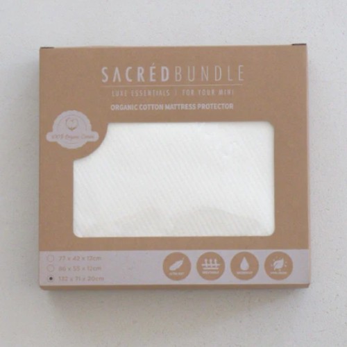 Cotton Cot Mattress Protectors - Blanc (White)