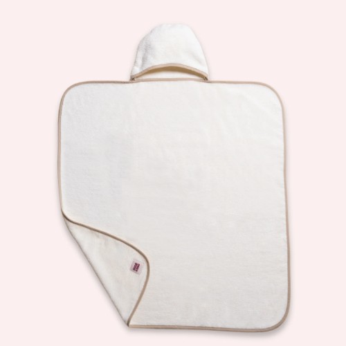 GOGO KIDDO Super Soft Hooded Bath Towel - Ivory/Natural