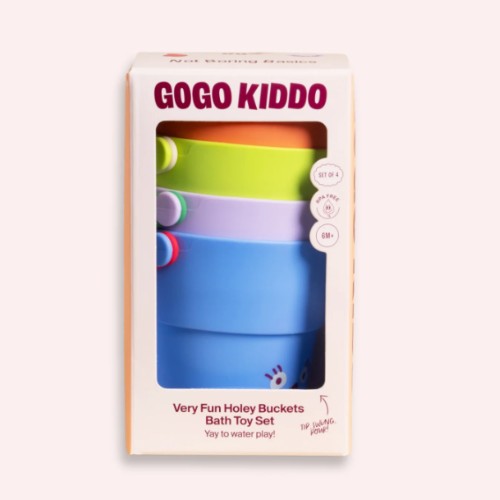 GOGO KIDDO Very Fun Holey Buckets Bath Toy Set