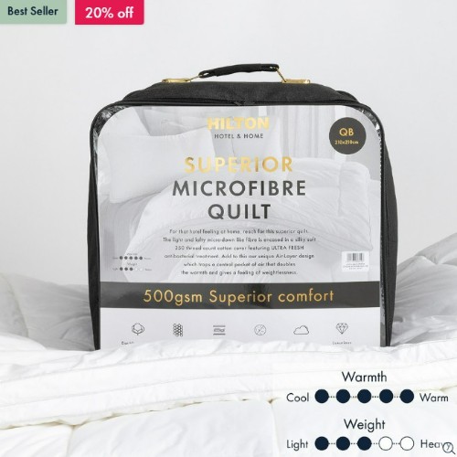 Pillowtalk Hotel & Home Superior 500gsm Microfibre Quilt (King)
