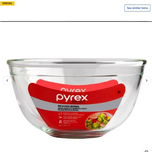 Big W Pyrex Mixing Bowl 2L