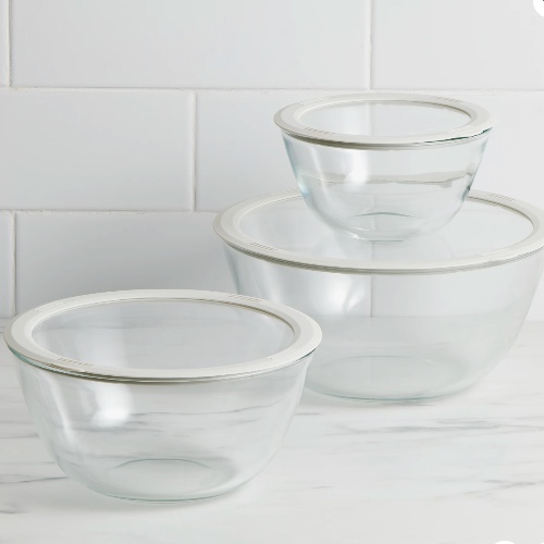 Kitchen Pro Mixwell Mixing Bowl w/ Glass Lid Set 3pc - Kitchen Warehouse