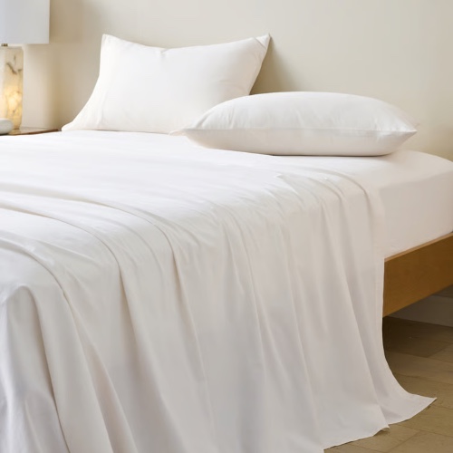 Stonewashed Cotton White Sheet Separates - Adairs
