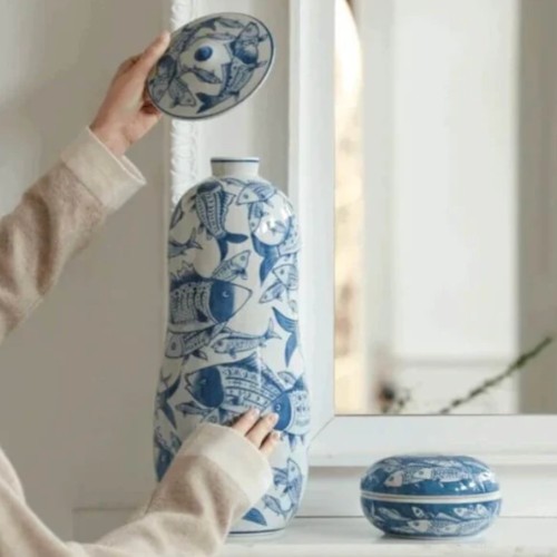 Blue Waters Ginger Jar