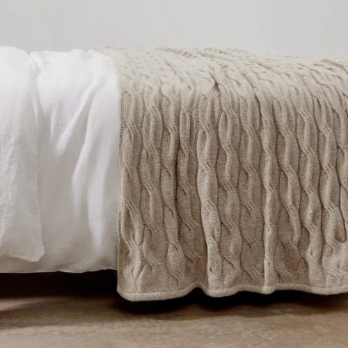Bemboka  Chunky Cable Angora & Merino Wool Throw