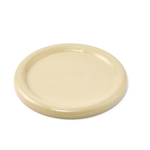 Finn Dessert Plate Parchment - Salt & Pepper