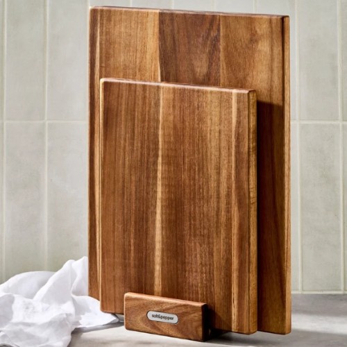 Noa Chopping Board Set With Stand - 3 Piece