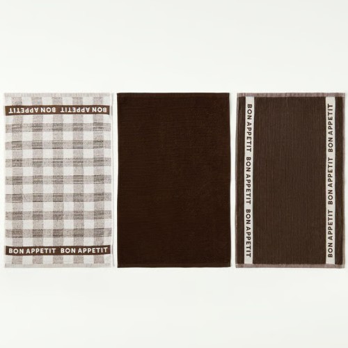 Adairs - Australian Cotton Chocolate Tea Towel | Pack of 3