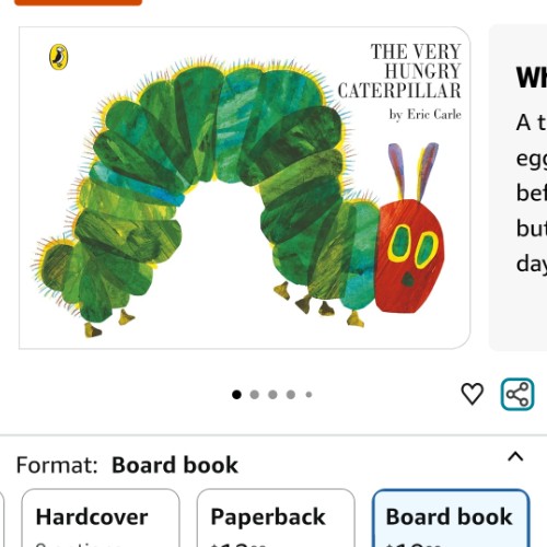 The very hungry caterpillar board book